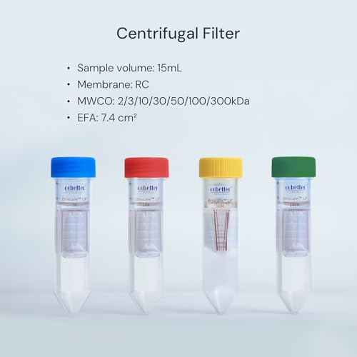 Image of 2kDa Ultra Centrifugal Filter Units, 15mL, Regenerated Cellulose, 24 /PK | Sample Volume 12-15 mL, L x D: 119.6 x 29mm, RC Membrane, Screw Caps, Non-sterile, Individually Packed