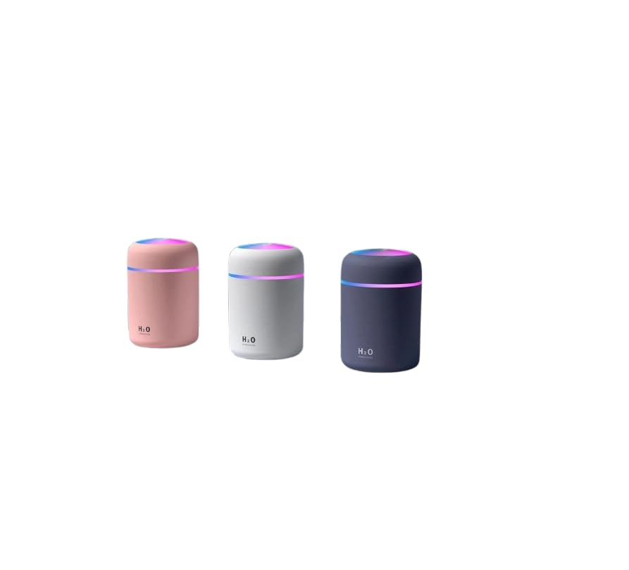 Car Mist Mini Humidifier Aroma Essential USB Personal Desktop Cool Portable Night Light Quiet Auto Shut Off 2 Mist Modes Colourful 300ml For Office Home-image-39