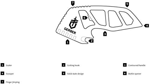 Gerber Gutsy Freshwater Fish Gut Hook Multi-Tool - Silver