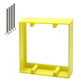 3/4” Double Gang Receptacle Outlet Box Extender,Yellow Electrical Outlet Extender for Electrical Box,A Great Helper for Outlet Box Adjustments,1Pack