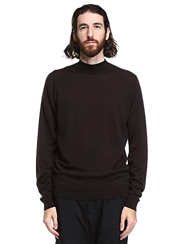 (ジョンスメドレー) JOHN SMEDLEY 30G ウール100％ モックネック 長袖 ニット ［JSHARCOURT］ブラウン/M
