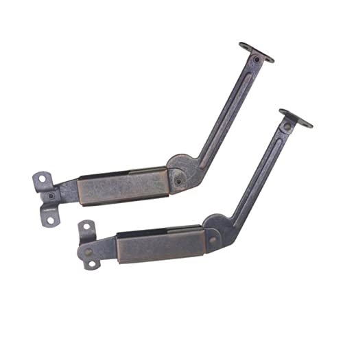 Uonlytech 2pcs Spring Long Arm Cabinet Support Durable Antique Copper Safety Spring Arm for Boxes Sofa Stools Boxes Easy to Install Non Scratching Lasting Use
