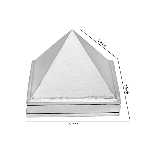Image of Metal Vastu Aluminium 3 Layer Pyramid | Aluminium Vastu Remedy | 3-Inch | Pyramid for Positive Energy, Health & Wealth | Vastu Dosh Remedies for Home & Office | Pack of 1