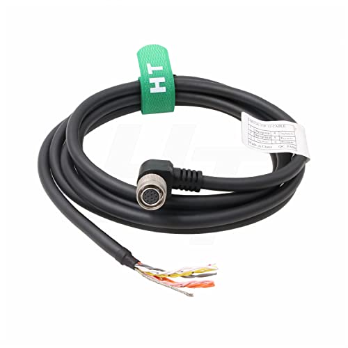 HangTon Right Angle Hirose 12 Pin Female to Flying Leads Cable for Sony DXC XC Basler Aviator Pilot Scout, Allied AVT GigE Camera (3)