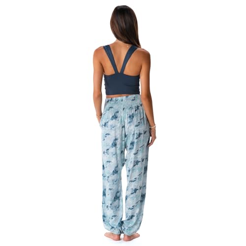 Image of Lotus and Luna Women's Harem Pants Thai Pants for Beach & Lounge High Waisted Flowy Boho Pants Genie Pants Yoga Pants