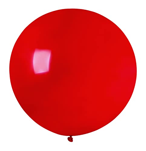Maxi ballons rouge en latex naturel premium G40 Ciao pour décoration géante