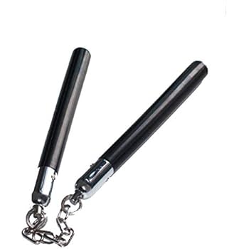 Genmine ヌンチャク 武術 ゴム製 訓練用、自分保護、パフォーマンス、試合 弾性あり