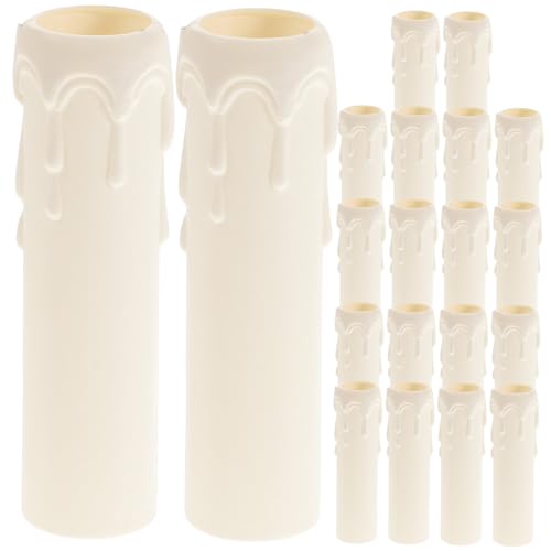 Cubiertas de plástico para lámparas de araña y fundas decorativas para velas 2