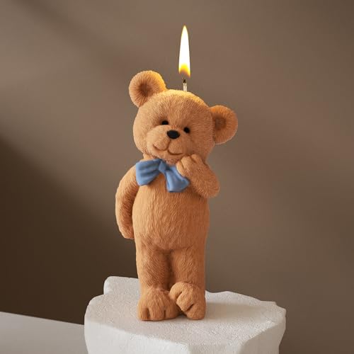 Animal Resin Mold Bear Silicone Wave Spiral Candle Mold - Silicone Resin Casting Molds for Candle & Resin & Soap Craft Supplies