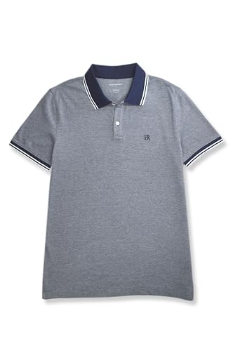 Banana Republic Mens 748801 Regular Fit Pique Mesh Tipped Organic Cotton Monogram Polo Shirt2