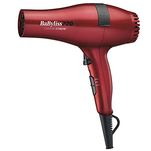 BaBylissPRO Ceramix Xtreme Sèche-cheveux en céramique, 1 , rouge