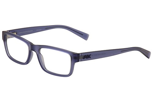 Armani Exchange AX3023 Eyeglass Frames 8165-53 - Matte Blue Transparent AX3023-8165-53