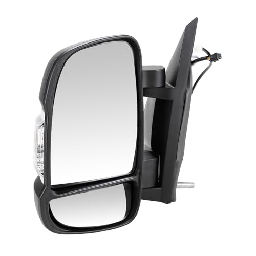 JOHNS 30 44 37-02 Rétroviseur extérieur convexe avec capteur de température Bras court de rétroviseur gauche