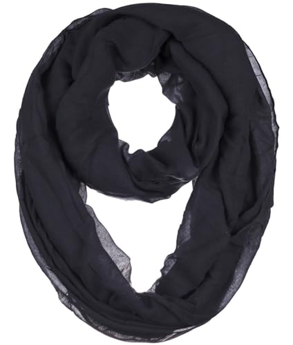 Fashion Solid Versatile Infinity Circle Loop Scarves Lightweight Silk Scarf