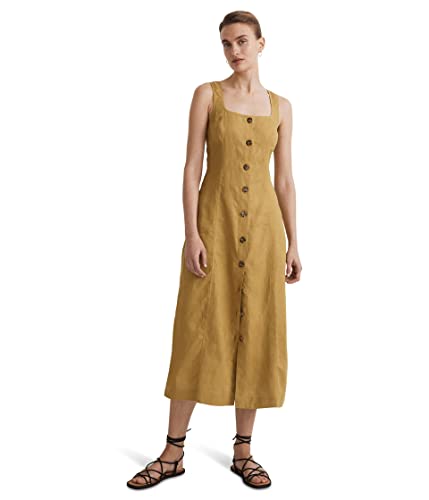 Amazon.com: Madewell Button-Front Midi Dress in 100% Linen Citrus Lime 00 :  Clothing, Shoes & Jewelry