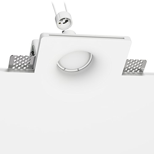 ledscom.de Foco empotrable LED para yeso GIEDI DIY, incl. lámpara GU10 630lm blanco cálido