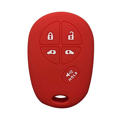 SYJY-SHOP Car Key Cover Silica Gel Flip Key Cover For Sienna Sequoia Fortuner Tundra/For Tacoma (Color Name : Red)