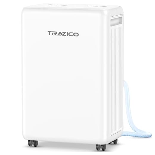 2000 Sq.ft Dehumidifier for Basement, Trazico 30 Pint Dehumidifiers for Home Large Room Bedroom Bathroom with Drain Hose, Intelligent Humidity Control, 3 Modes, 24H Timer, Auto Defrost, White
