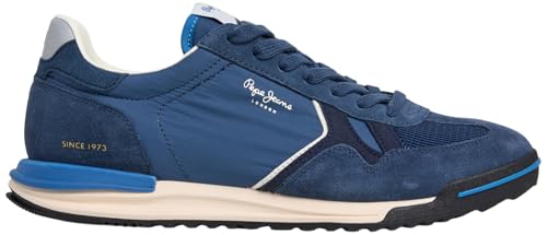 Pepe Jeans Marvin Match M - Tenis para Hombre, Color Azul (Dark Denim Blue), Talla 36
