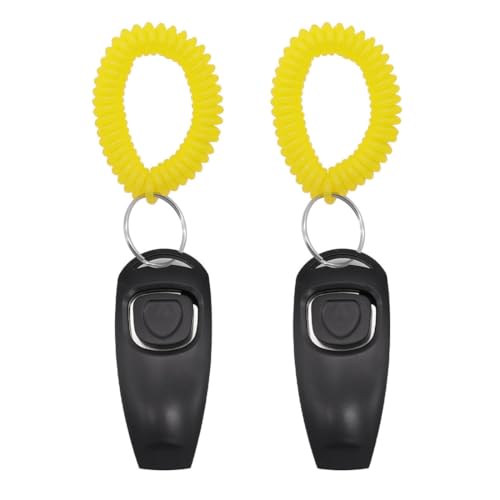 AYVRUOP Hundepfeife Rütter Rückruf-Hundepfeifen Hochfrequenz Klicker Hundeklicker Set Clicker Hundetraining Clickertraining, 2 Stück