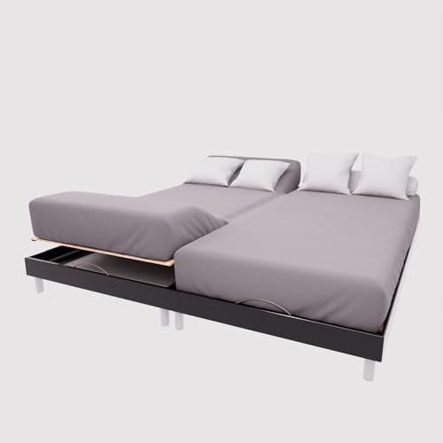 Soleil d'ocre, Drap Housse TPR en Coton 57 Fils 2x70x190 cm UNI Gris