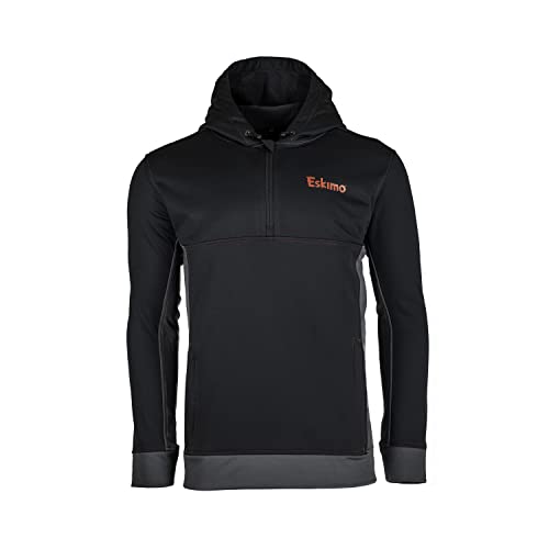 Sweat à capuche Eskimo Shanty Boss vêtement noir ample homme grande taille