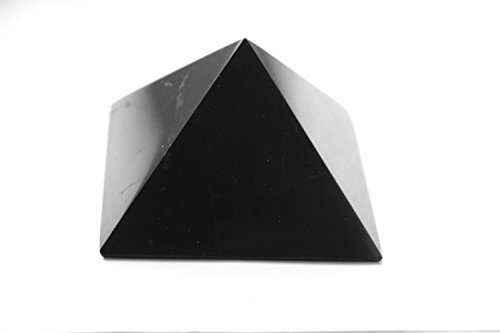 Karelian Heritage Genuine Shungite Pyramid, Highly Protective Healing Crystal Pyramid (4 cm (1.57 inches), Polished) PP02