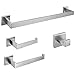 LuckIn Brushed Nickel Bathroom Accessories Set, Modern Style Towel Bar Set, Bath Hardware Set for Bathroom Remodel（4PCS）