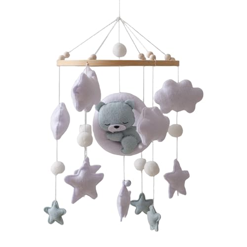 Jukeoiu Móvil Para Cuna De Bebé - Móvil De Cuna Dormilón,Decoración Portátil Infantil para Habitación de Niños Dormitorio