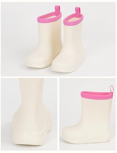 Happy Cherry Toddler Rain Boots Kids Outdoors Waterproof Rubber Boots for Girls Boys Rubber Sole High Snow Boots4