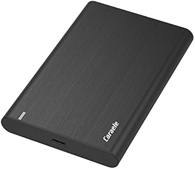 Caraele 500GB Portable External Hard Drive USB-C USB 3.1 Mobile Ultrafast HDD Storage for PC, Mac, Desktop, Laptop, MacBook, Chromebook, Xbox One, Xbox 360, PS4 (Black)