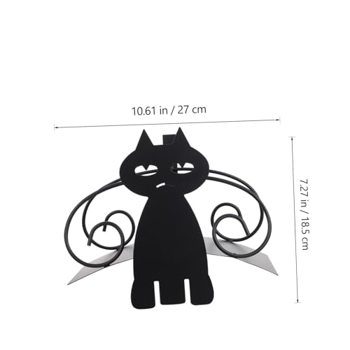 Support de tuyau d'arrosage extérieur fer noir solide chat - 4