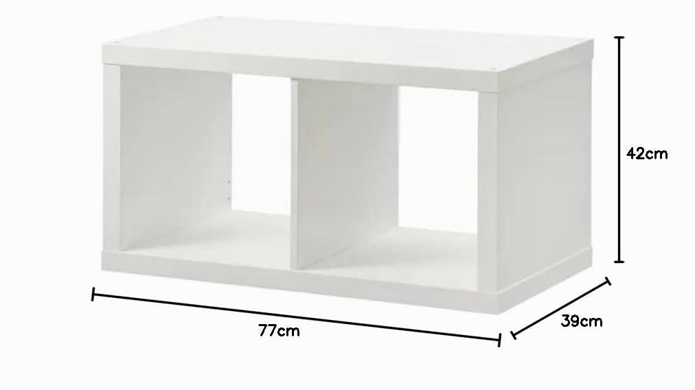 Ikea Kallax Mensola per libri, mensola da parete, divisorio, colore bianco (77 x 42 cm)