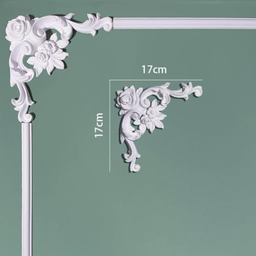 Moulure polyuréthane garniture décorative florale et rose pour style européen - 5