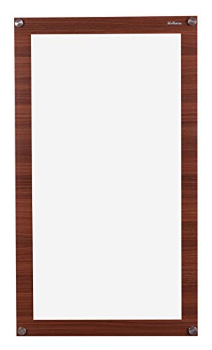 Image of Madhuran Engineered Wood Wall Mount Mirror Rectangular Shape (68X39.5 CM, C Walnut) Bathroom Living Room Wash Basin Bedroom Home Decor Organiser Furniture Accessories