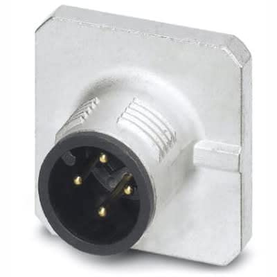 1456417, Connector Flush-Type, Str M12 Male 4pos, Front sq Flange Mt, SACC-SQ-M12MS-4CON-20-L180