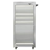 Viper Tool Storage V1804SSR Salon Cart, Stainless Steel