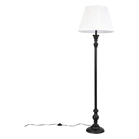 Qazqa Classico Lampadaire Blanc Cover