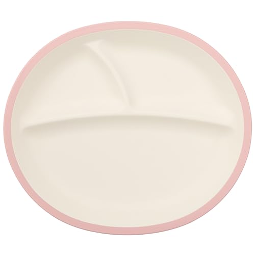 山中漆器 仕切り皿 プレート 皿 約22×19cm 電子レンジ 食洗機対応 抗菌加工 bitie kids ピンク 日本製 C17825-8（Amazon）