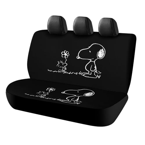 カーシートカバー ピーナッツ スヌーピー 車用シートカバー シート保護 後部座席用 おしゃれ 汎用 滑り止め 取付簡単 軽/普通車/SUV