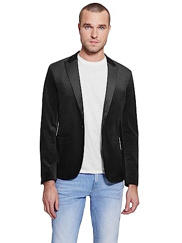 GUESS Men's Long Sleeve Fulham Velvet Blazer