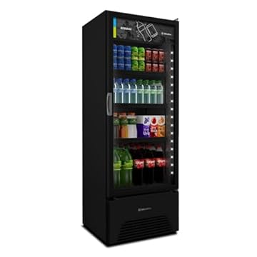 Refrigerador Expositor Vertical Metalfrio All Black 403 Litros Porta de Vidro Temperado 110v
