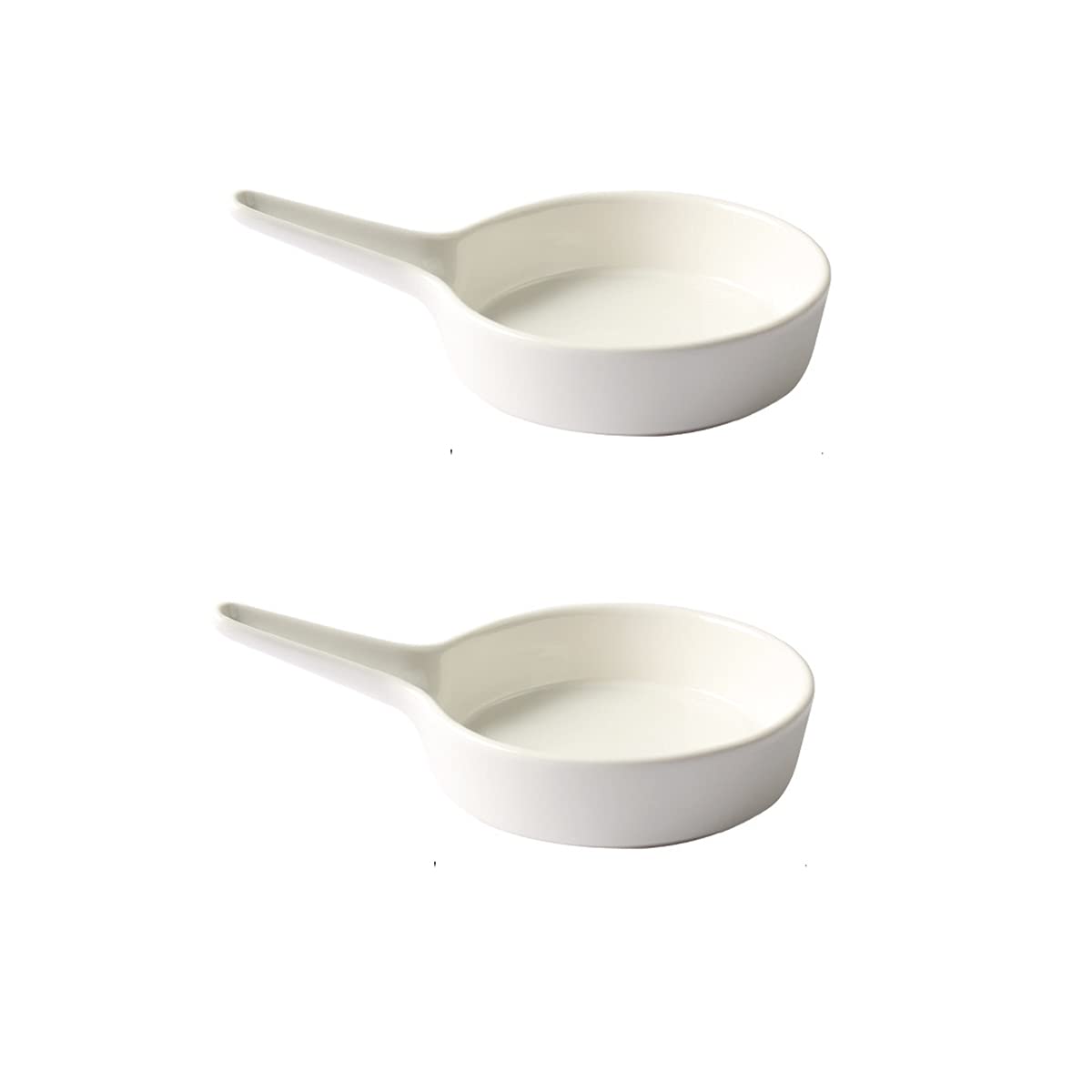 Lata for asar esmaltada, juego de bandejas for hornear, fuente for hornear de porcelana redonda con una sola manija, plato for horno, plato for tarta, cacerola for lasaña, juego de 2, negro (color: ne
