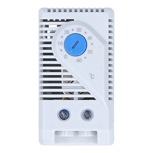 Mechanischer Thermostat Bimetallischer Temperaturschalter mit ABS Material, Temperaturbereich von 0°C bis 60°C, Montage auf DIN Rail, IP20 Schutz