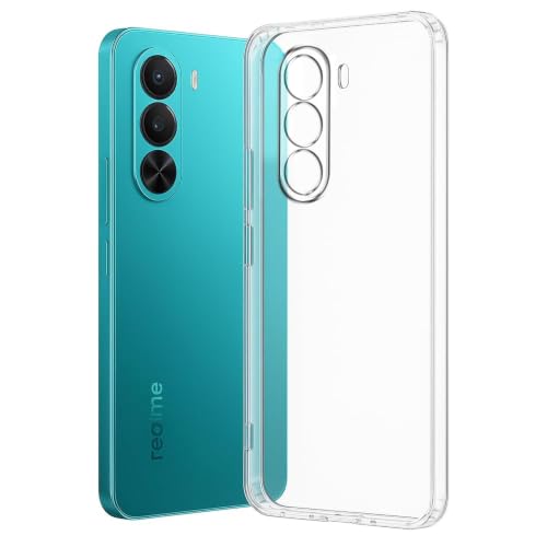 Image of REALCASE Silicone Back Cover Case, Scratch Resistant Protective Crystal Clear Transparent Shock Proof Back Cover Case for Realme P4X 5G