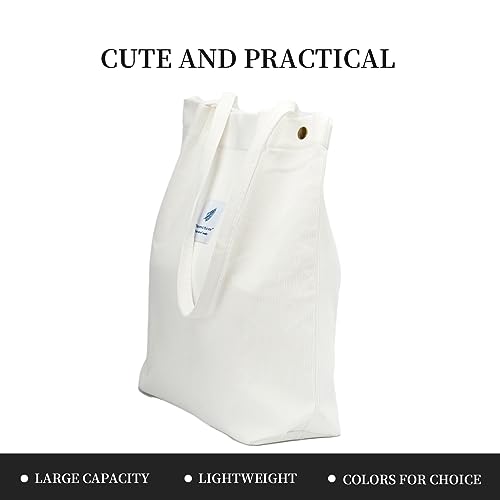 Image of Corduroy Tote Bag Cute Tote Bags for Women Shoulder Bag with Inner Pocket for Work Beach Travel and Shopping Grocery