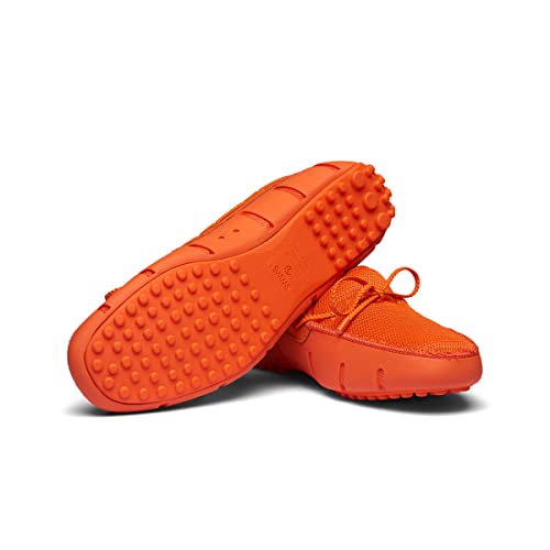 SWIMS Mens Loafers, Braided Lace Lux Driver Shoes for Men, Casual Beach Loafer, Comfortable Summer Shoe, Stylish Lightweight Walking Footwear, Quick Dry Eco Friendly (SWIMS Orange,15)4