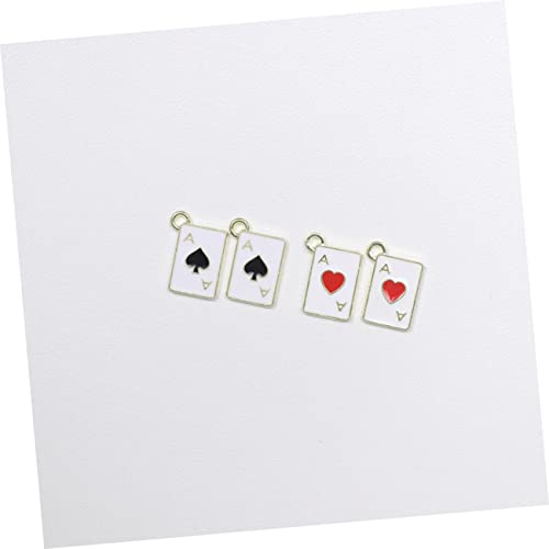 Sewroro 10 Pçs Pingente De Pôquer Colar Colar Joias Para Artesanato Pulseira Chaveiro Encantos Para