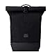 Johnny Urban Rucksack Damen & Herren Schwarz - Allen Medium - Rolltop Mit Laptopfach für Uni Fahrrad Business - 15L - Nachhaltig - Wasserabweisend