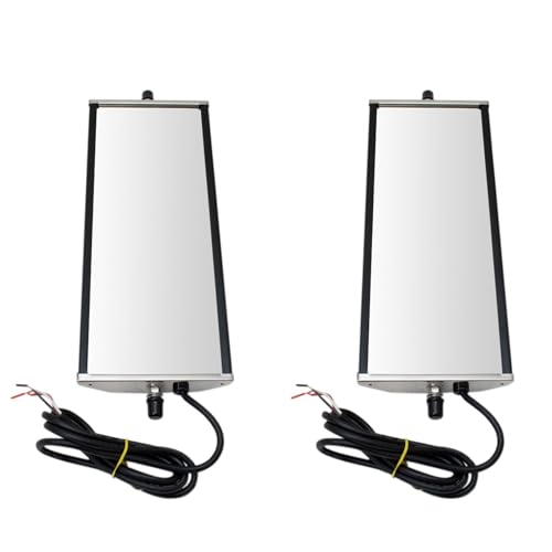 TRQ 16" x 6" Stainless Steel West Coast Mirror Pair Heated Signal Compatible with HD Semi Truck